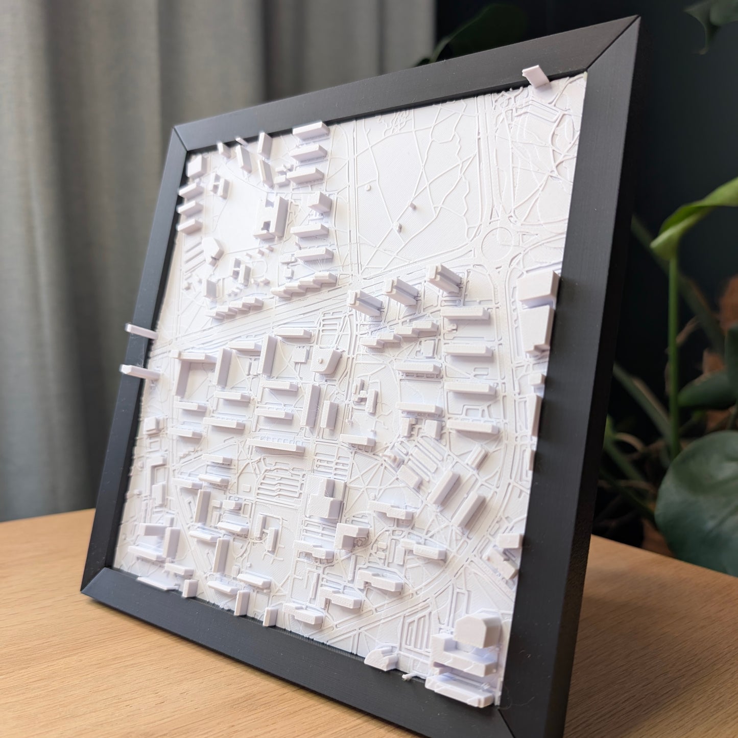 3D linnakaart raamiga